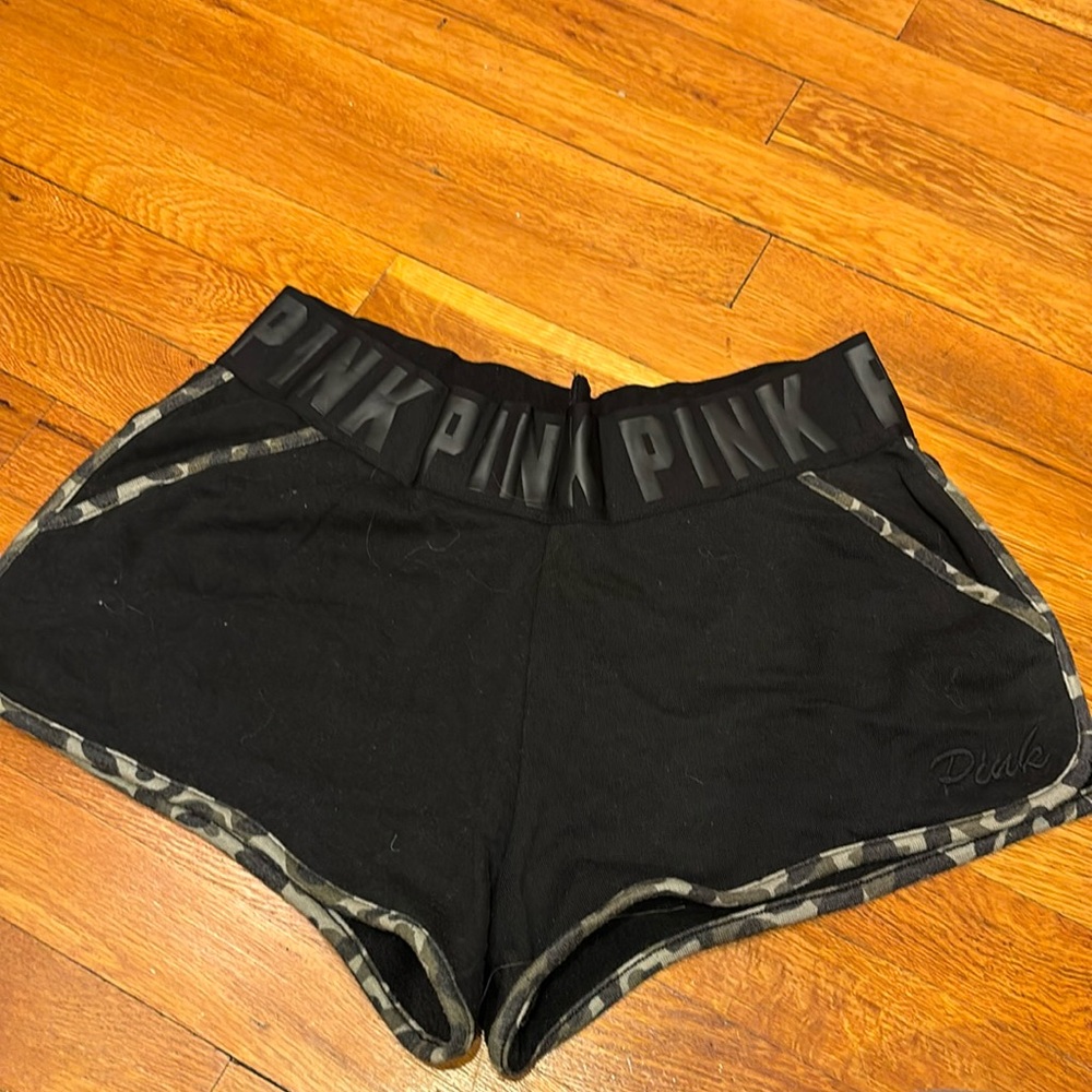 victorias secret pink black camo shorts